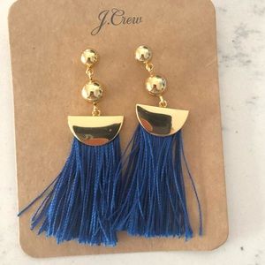Blue and gold J.Crew earrings